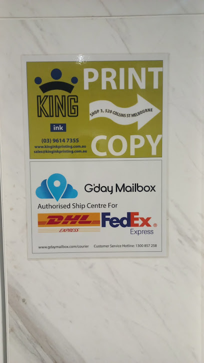 DHL and FedEx international courier - G'day Mailbox Collins St, Melbourne